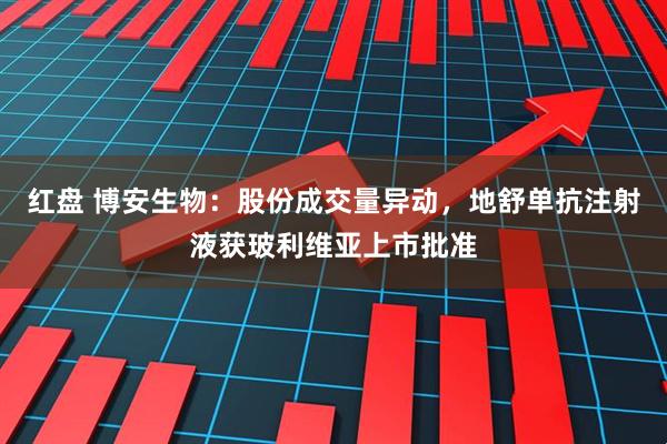红盘 博安生物：股份成交量异动，地舒单抗注射液获玻利维亚上市批准