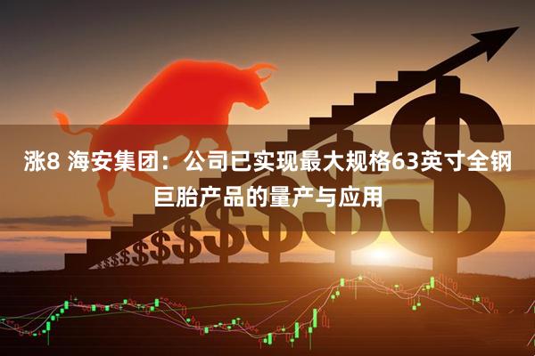 涨8 海安集团：公司已实现最大规格63英寸全钢巨胎产品的量产与应用