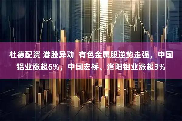 杜德配资 港股异动  有色金属股逆势走强，中国铝业涨超6%，中国宏桥、洛阳钼业涨超3%